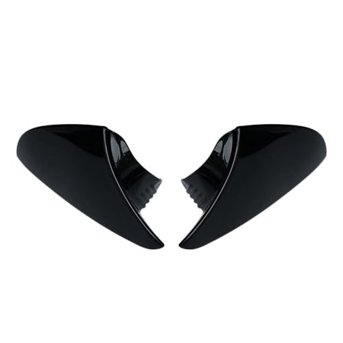 車用バックミラーカバー 牛角 サイドバックミラーシェル ABS樹脂 レクサス ES 200 260 300H 2018-2023 外装アクセサリー対応(Piano Black)