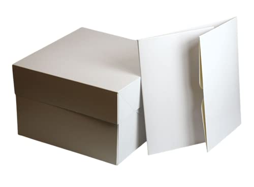 White Cake Boxes for Wedding Birthday Cakes in Sizes 6", 7", 8", 9", 10", 11", 12", 13", 14", 15", 16", 18" & 20" (1, 14 Inches)