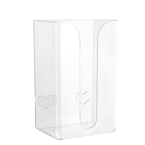 de pañuelos faciales para Pared - Estuche Rectangular para pañuelos de Pared, Cubierta dispensadora Rectangular, Recipiente Transparente para servilletas, Ahorro de Espacio, fácil instalación