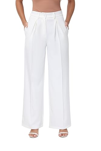 Women Wide Leg High Waisted Flowy Dress Pants Workout Casual Trousers