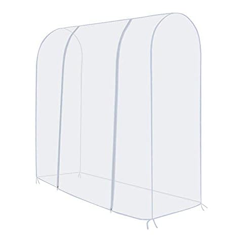 TzBBL Garment Rack Cover, Clothes Garment Rack Cover 5 Ft with Strong Zipper Protective Rail Cover 59" X 20" X 59" (150 X 50 X 150 cm)- Only Cover Cover