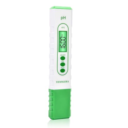 YIFANGERA Medidor de Ph Digital 0.01 de Alta Precisión,medidor Ph Con Función de Compensación Automática de Temperatura, Adecuado Para Agua Potable En El Hogar, Hidroponía, Acuarios, Piscinas, Spas