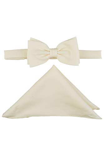 Wilvorst - Fliege mit Einstecktuch, ivory (creme) - Größe One Size