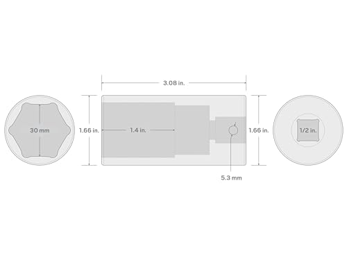TEKTON 1/2 Inch Drive x 30 mm Deep 6-Point Impact Socket | SID23130 by TEKTON - Image 6