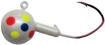Fishing Jighead - Wonderbread with Red Hooks - 25 Jigheads - Choose Size #JHMS (1 oz)
