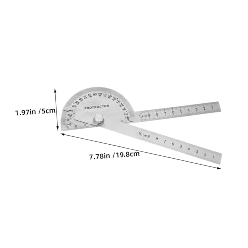 Regla de Ángulo de Acero Inoxidable Beaupretty 2 piezas 180° miniatura 2