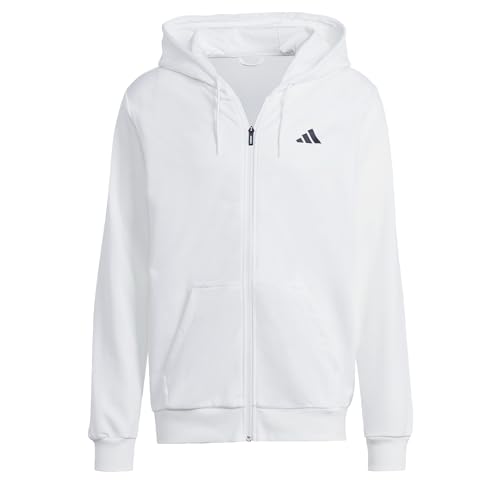 adidas Herren Club Teamwear Full-Zip Tennis Hoodie, White, L