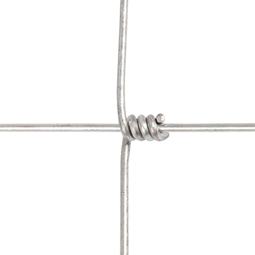 VOSS.farming Premium Wildzaun Komplettset 80cm 50m Knotengeflecht Verzinkt (50m Zaun 80/8/15 + 15 Z-Profilpfosten 150cm)