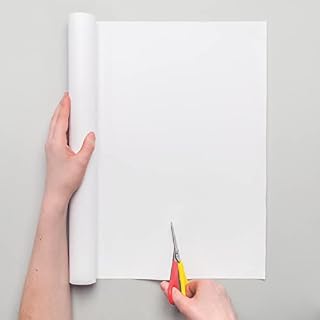 Baker Ross AR498 Blank Roll of 2 M Canvas Perfect for Painting and Artist Work, White