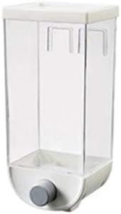 GorNorriss Wall Mount Dry Food Dispenser, Kitchen Food Storage Container Cereal Dispenser Oatmeal Wall Mounted for Candy, Grains, Rice, Easy Press