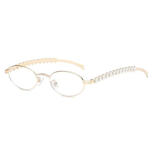 Montures de lunettes de soleil verres ovales anti-lumière bleue petite monture métal