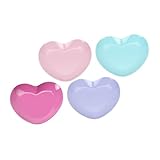 LOLIPPYY 4 piezas Bandejas Inoxidable Forma de Corazón para Joyas y Baratijas Almacenamiento Portátil para Anillos Pulseras y Accesorios Organizador de Escritorio Resistente y Práctico