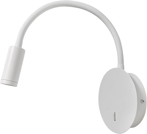 ���_����3W LED�Ǌ|���Ǐ����A360°���߉\�ȃO�[�X�l�b�N���C�g - �X�C�b�`�t���x�b�h�T�C�h�Q���p�Ǌ|���Ɩ��A�t���L�V�u���ȃw�b�h�{�[�h�~�j�}���X�g�M�������[�����v