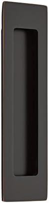 Emtek, Moderno rectangular, tirador empotrado, 2 "x 7", bronce aceitado