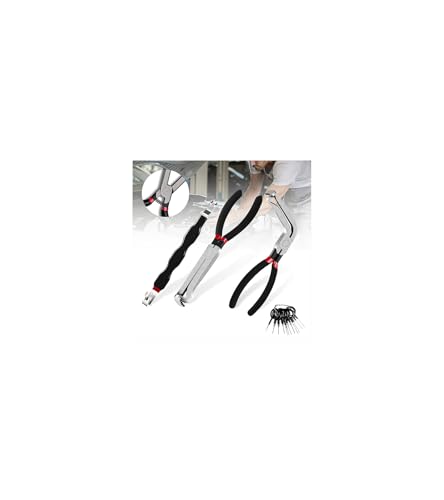 3Pcs Electrical Disconnect Pliers 37960, 37980 Electrical Connector Pliers for Cars, Fuel Line Petrol Clip Pipe Plier with 8 Pcs Terminal Removal Tools, Angled Wire Plug Removal Tool Set