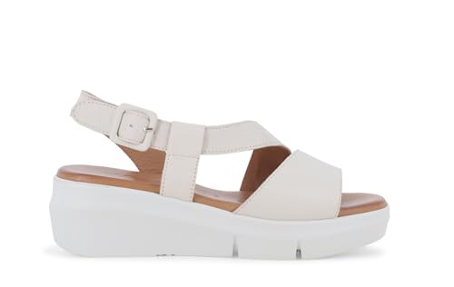 Sandales croisées cuir véritable blanc laiteux haut de gamme