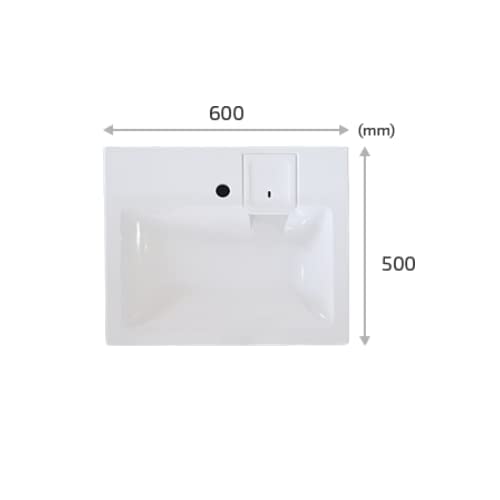 Lavabo gain de place pour machine à laver GPM Mini - Siphon compact décalé à l'arrière - Espace Disponible Sous La Vasque de 37cm pour installer une Machine à Laver Faible Profondeur 37cm (Petit)