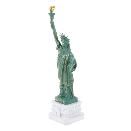 DECOMELODY Statue Liberté Résine Artisanale Décorative Compacte pour Bureau Maison Souvenir de Voyage