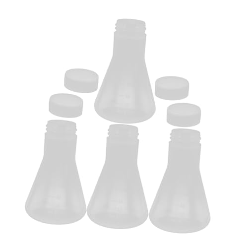 Garneck - Garneck 4 pièces Flacon Plastique avec Couvercle Large Ouverture Flacon de Chimie pour Expériences Laboratoire Lot 50ml 4 pièces