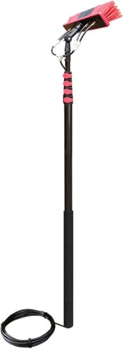Brosse de nettoyage pour vitres et panneaux solaires à jet d'eau continu