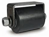 Sliding, Rolling Gate Guide Roller Black UHMW Rollers Rubberized Hard Plastic Sliding Gate Roller Guide with Bracket ( Bracket to Bracket measures 3")