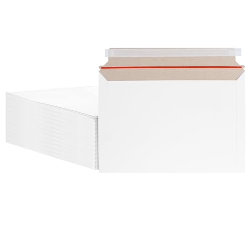 ZOFUN 50stk A4 Versandtaschen aus Karton Vollpappe, Weiße DIN...