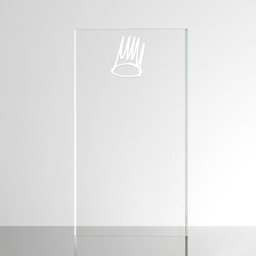 Image of Sticker for Glass & Mirrors | Minimal Vinyl Decal for Bedroom Bathroom & Cafe | Self-Adhesive Quote Aesthetic Mirror Sticker | No Mirror Included (Crown, Medium, Matt White)