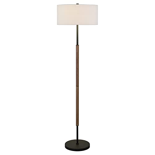 Image of Henn&Hart 61 inch Modern 2-Light Floor Lamp, Black