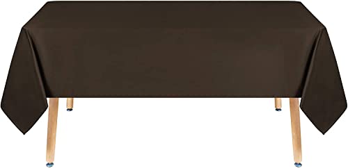 Image of Obstal 210GSM Rectangle Table Cloth, Chocolate, 70 x 108 Inch | Heavy Duty Water Proof Microfiber Tablecloth, Decorative Fabric Table Cover for Outdoor and Indoor Use