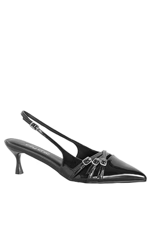 City Chic Women's Sling Back - Wide Fit Mia, Black, 9W