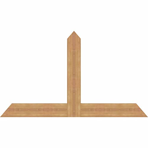 Ekena Millwork 60"W x 35"H x 1 1/2"D x 5 1/2"F, 14/12 Pitch, Portland Smooth Timber Gable Bracket, Western Red Cedar