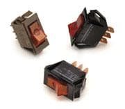 Carling Technologies LTA201-TR-B/125Nx2 Illuminated Rocker Switch Red 125V Neon Lamp (Pack of 2)