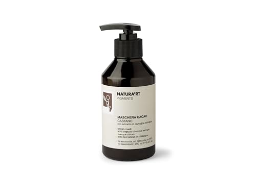 RICA | Natura’rt Pigments Maschera Cacao Castano con Estratto di Castagna Biologica | Maschera Capelli Idratante e Illuminante per Capelli Naturali, Colorati o Decolorati | Made in Italy
