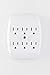 GE 6-Outlet Extender Wall Tap, Grounded Adapter, Tamper-Resistant Safety Outlets, Charging Station, 3-Prong, UL Listed, White, 55200
