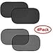 FIRSFOR Car Sun Shade(4 Pack)-2 Transparent and 2 Semi-Transparent 20''x12'' Sunshades for UV Rays Protection