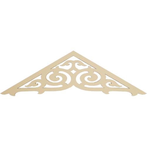 Ekena Millwork GPP036X011X100ATH Athens Architectural Grade PVC Gable Pediments, 36"W x 10 1/2"H x 1"P (7/12) Pitch