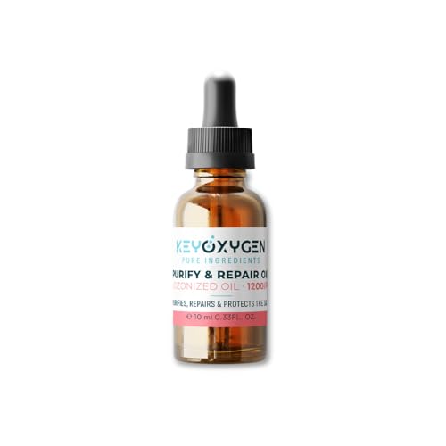 Aceite Higienizante Piel Con Aceite De Girasol Ozonizado - Aceite Purificante Nutritivo Y Antioxidante Vegano Para Cara Cuerpo Uñas Y Pies 10ml | KeyOxygen Purify & Repair Oil 1200IP