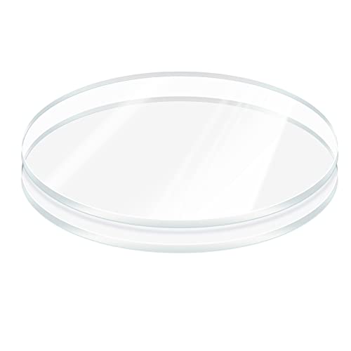 2 Pieces 1/8" Round Plexiglass Sheet, 8 Inch Diameter Clear Acrylic Circle, Round Cake Disk Acrylic Sheet, Plexiglass Table Top, Acrylic Backdrop - Image 2