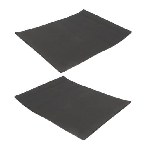 Sosoport 2個 水槽底パッド 水槽ポンプ テラリウムパッド 亀のアクセサリー タンクマット 耐衝撃水槽パッド 爬虫類テラリウムマット 水族館滑り止めパッド 水槽用パッド フォーム Black