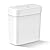 MOPALL Small Bathroom Trash Can with Lid, 2.6 Gallons / 10 L Slim Plastic Garbage Bin with Pop-Up Lid, Mini Waste Basket Can Dog Proof for Kitchen, Bedroom, Office, Laundry, Toilet, Rv, White