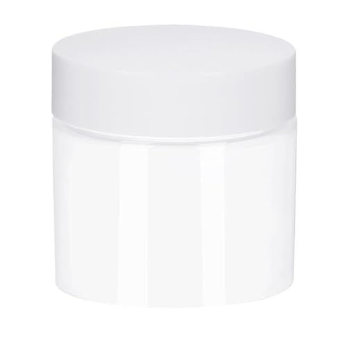 Tarros de cosméticos， 6 uds 30/40/50/60/80ml tarro de maquillaje cosmético de plástico vacío macetas botellas de muestra transparentes crema de sombra de ojos Envase de bálsamo labial for cremas(White