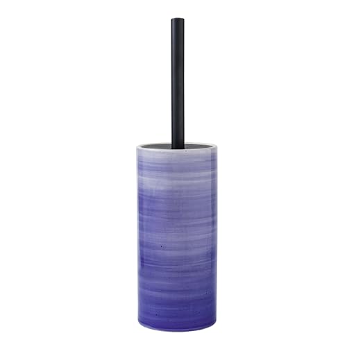 SURUI Toilet Brush Set, Ceramic Toilet Brush Set, Glossy Painted Creative Toilet Brush, Fresh Style (Purple)