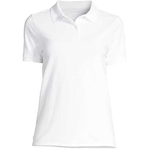 Lands' End 5127546XX Womens Short Sleeve Mesh Polo White Petite X-Large thumb #2