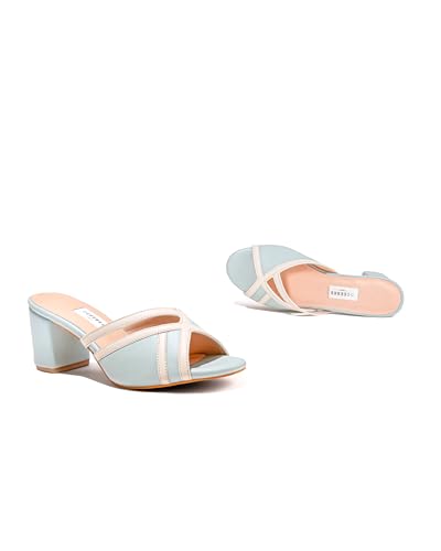 Image of OCEEDEE Teresa Women's 2.5 Inches Block Slip-on Mules| Stylish & Comfortable Open Back for Casual, Office & Semi-Formal Wear
