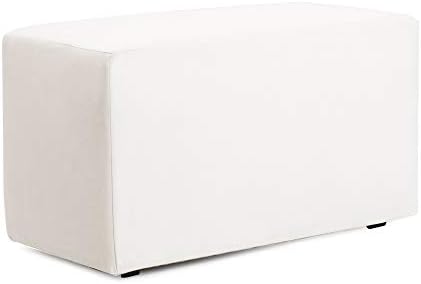 Howard Elliott Replacement Slipcover Exclusively Made for Howard Elliott Universal Bench, 100% Polyurethane Fabric (Bench Not Included), Avanti White