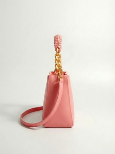 Image of LIKE STYLE Women's PU Sling Bag with Gold Glitter Floral Print | Dual Compartment Crossbody & Shoulder Bag with Braided Handle | Stylish Zip Closure Handbag for Office & Daily Use | Durable Material
