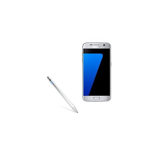 Samsung Galaxy S7 Stylus Pen, BoxWave [AccuPoint Active Stylus] Electronic Stylus with Ultra Fine Tip for Samsung Galaxy S7 - Metallic Silver