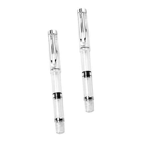 TOPBATHY 2 piezas Plumas de Caligrafía Recargables Pinceles Suaves sin Caída de Pelo Diseño Ergonómico para Escritura y Acuarela Recambio de Tinta Fácil y Práctico para Artistas y