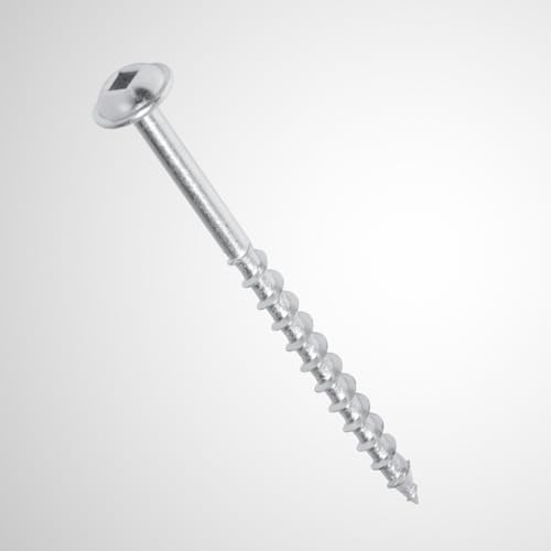 Image of POWERTEC 100 PK Pocket Hole Screws, Maxi-Loc Head, #2 Square Drive, 2-1 /2 inch Coarse Thread for Pocket Hole Jig, Heavy-Duty Workbenches, Lumber, Large Table Legs & Planter Boxes (72266)