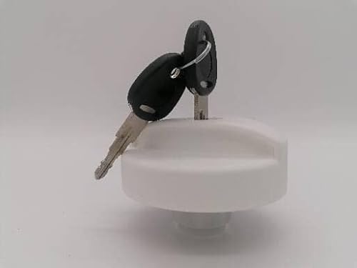 CR-MOESANCO® Wassertankdeckel für Wohnwagen mit 2 Schlüsseln für Wohnmobil oder Wohnmobil, Weiß